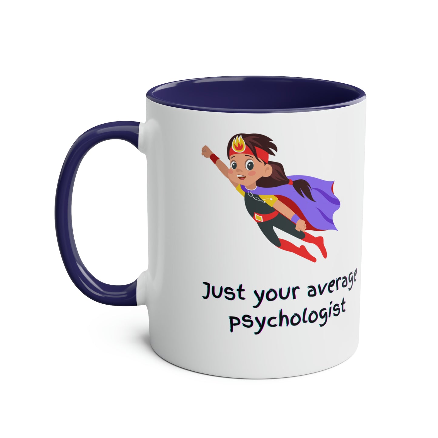 Superhero psychologist Two-Tone Coffee Mug, 11oz