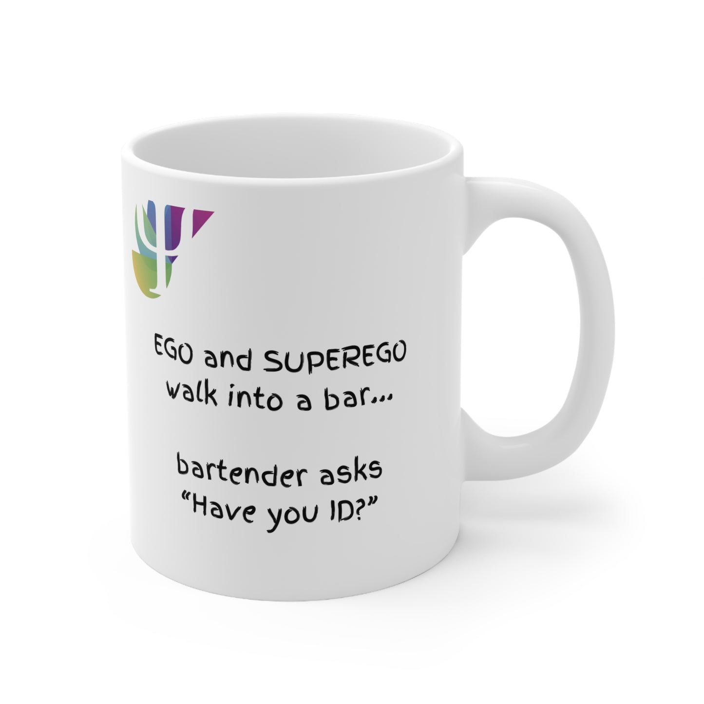 Ego, Superego and ID Ceramic Coffee Cup, 11oz