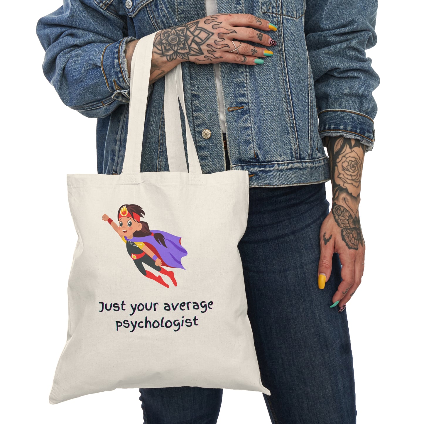 Superhero Psychologist Natural Tote Bag