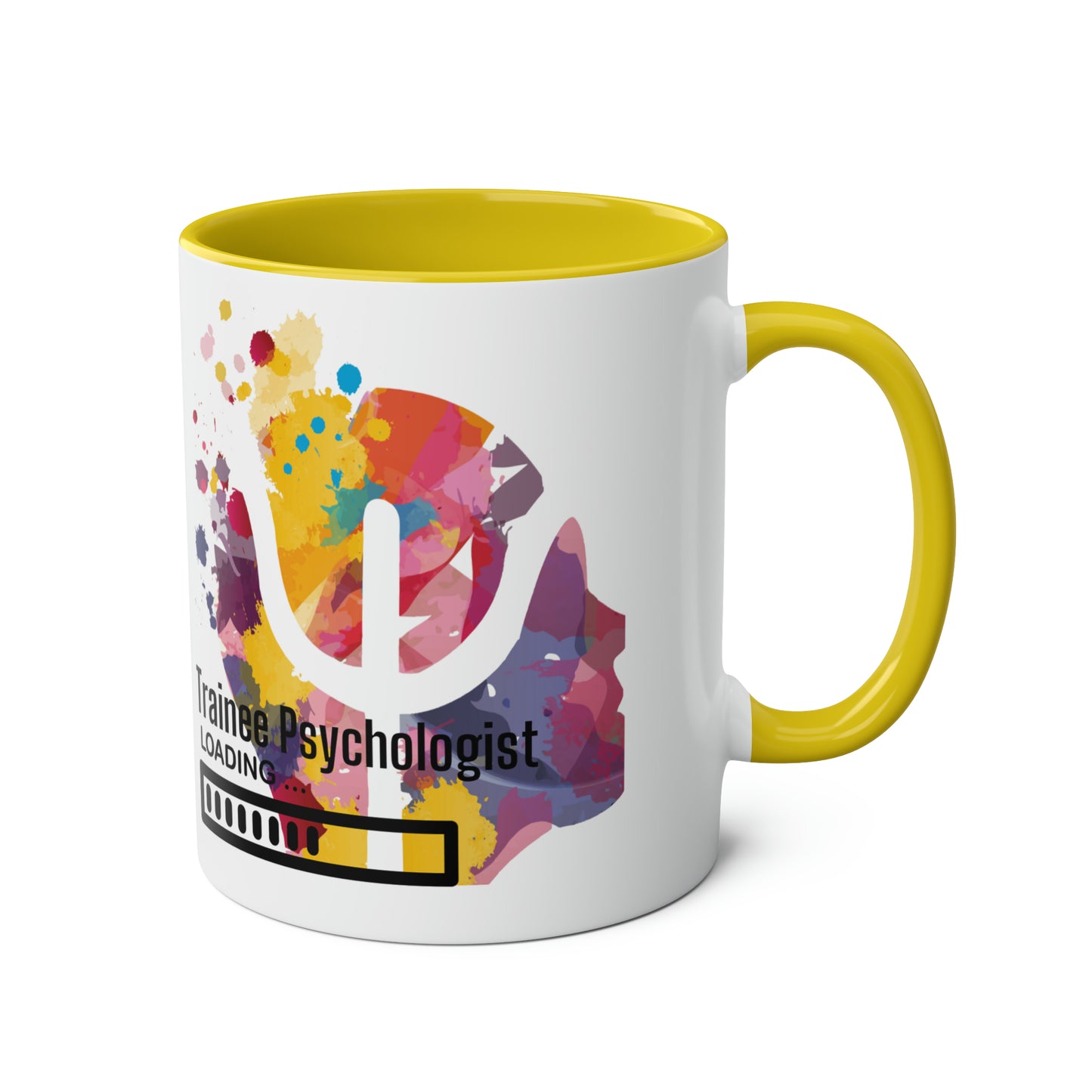 Trainee Psychologist loading Two-Tone Coffee Mug, 11oz