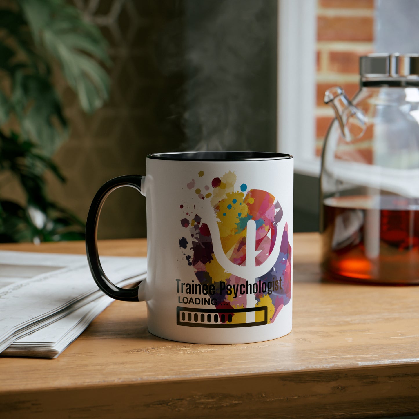 Trainee Psychologist loading Two-Tone Coffee Mug, 11oz