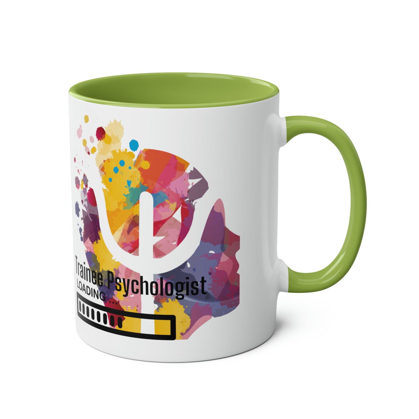 Trainee Psychologist loading Two-Tone Coffee Mug, 11oz