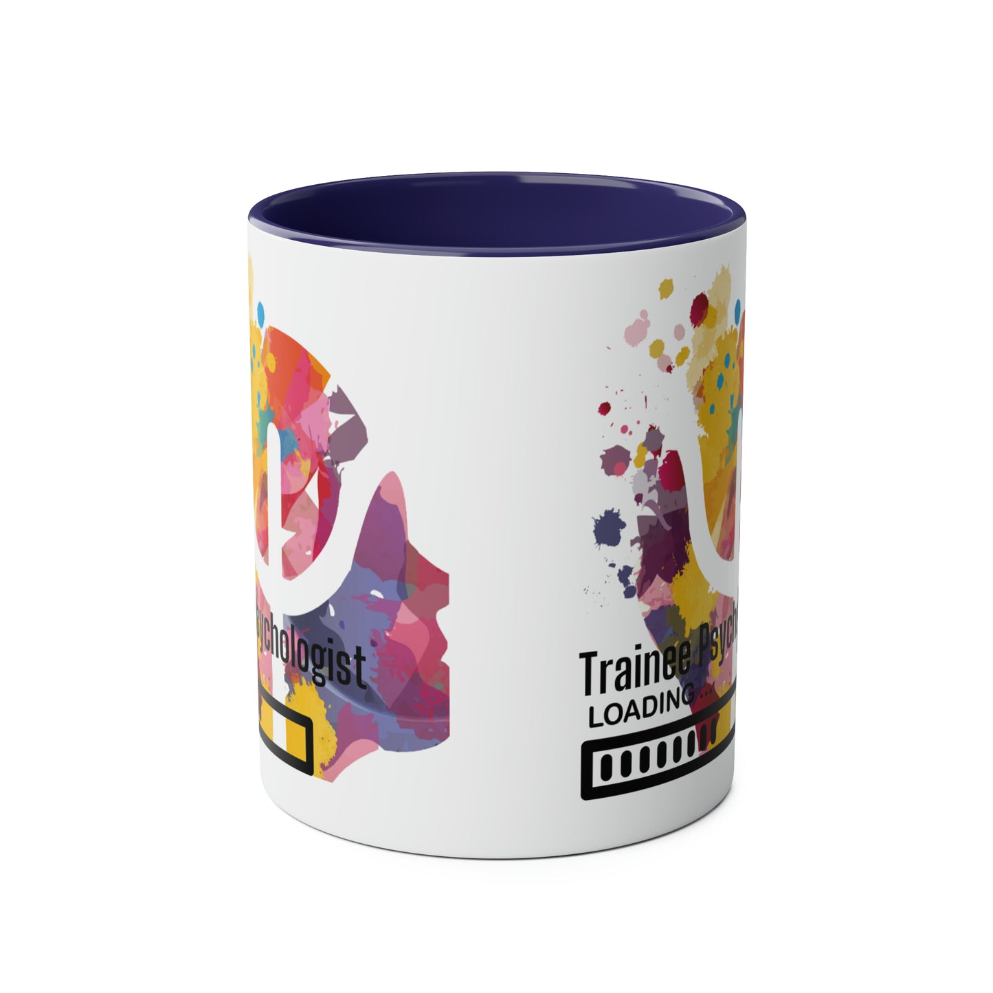 Trainee Psychologist loading Two-Tone Coffee Mug, 11oz