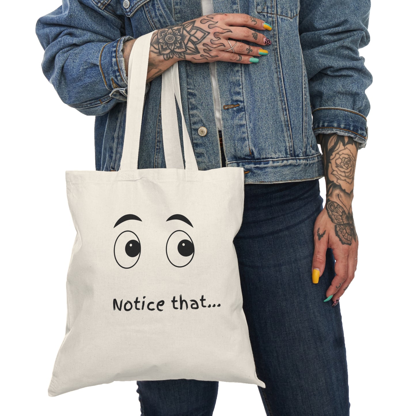 EMDR 'Notice that' Natural Tote Bag