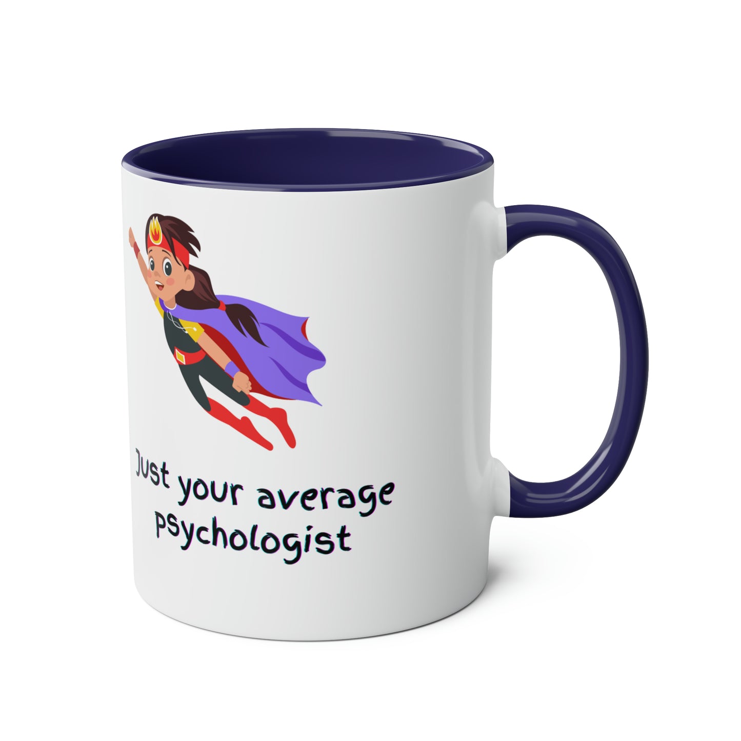 Superhero psychologist Two-Tone Coffee Mug, 11oz