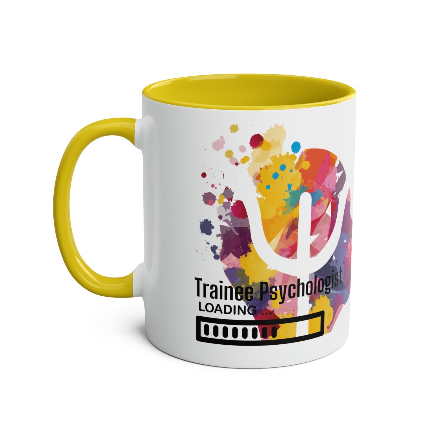 Trainee Psychologist loading Two-Tone Coffee Mug, 11oz