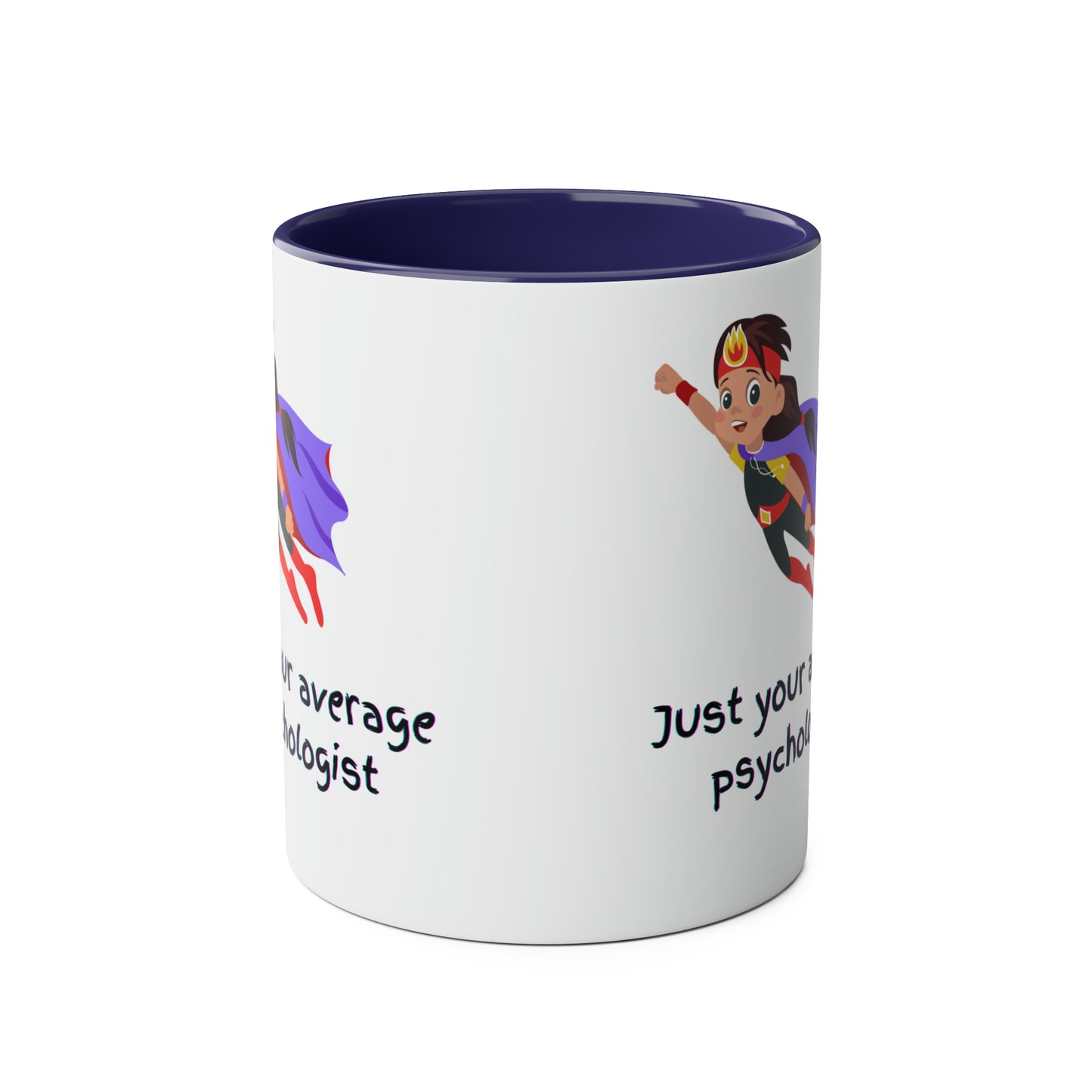 Superhero psychologist Two-Tone Coffee Mug, 11oz