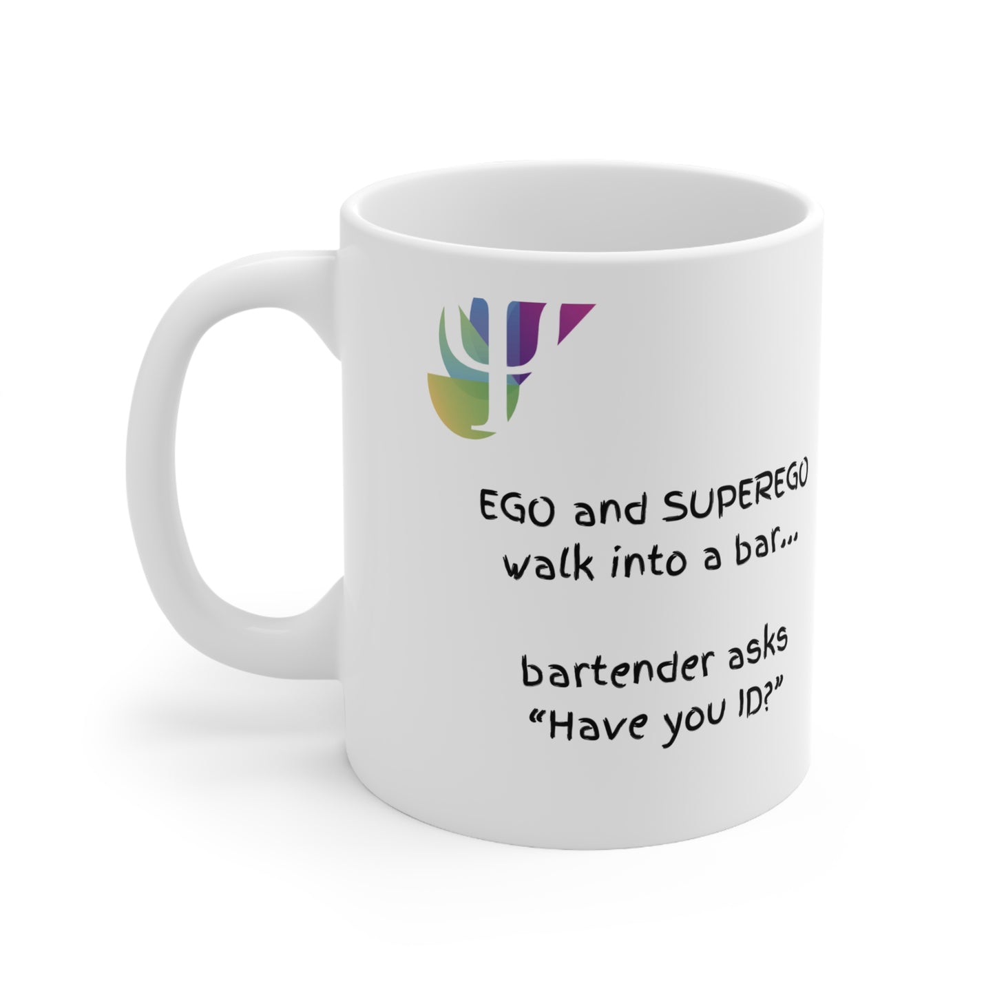 Ego, Superego and ID Ceramic Coffee Cup, 11oz