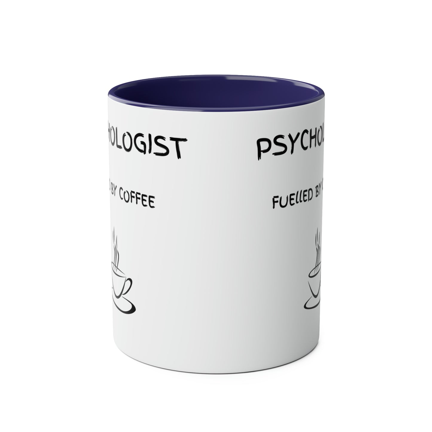 Psychologist Fuelled by Coffee Two-Tone Coffee Mug, 11oz