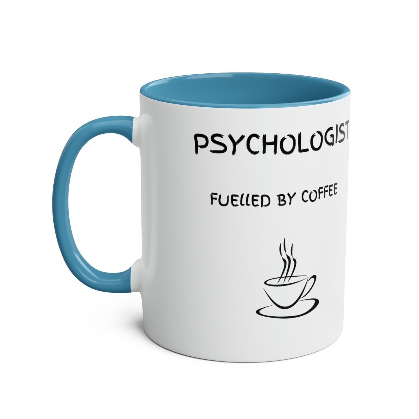 Psychologist Fuelled by Coffee Two-Tone Coffee Mug, 11oz