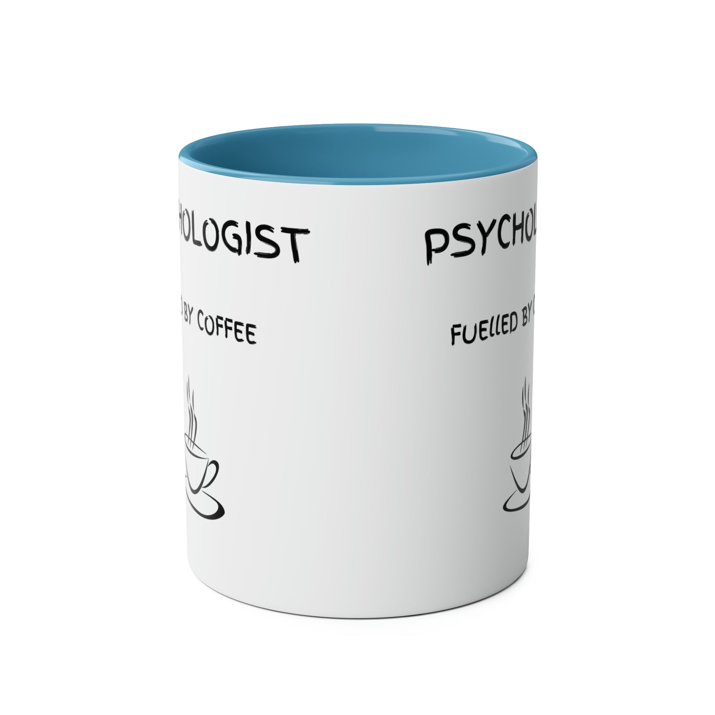 Psychologist Fuelled by Coffee Two-Tone Coffee Mug, 11oz