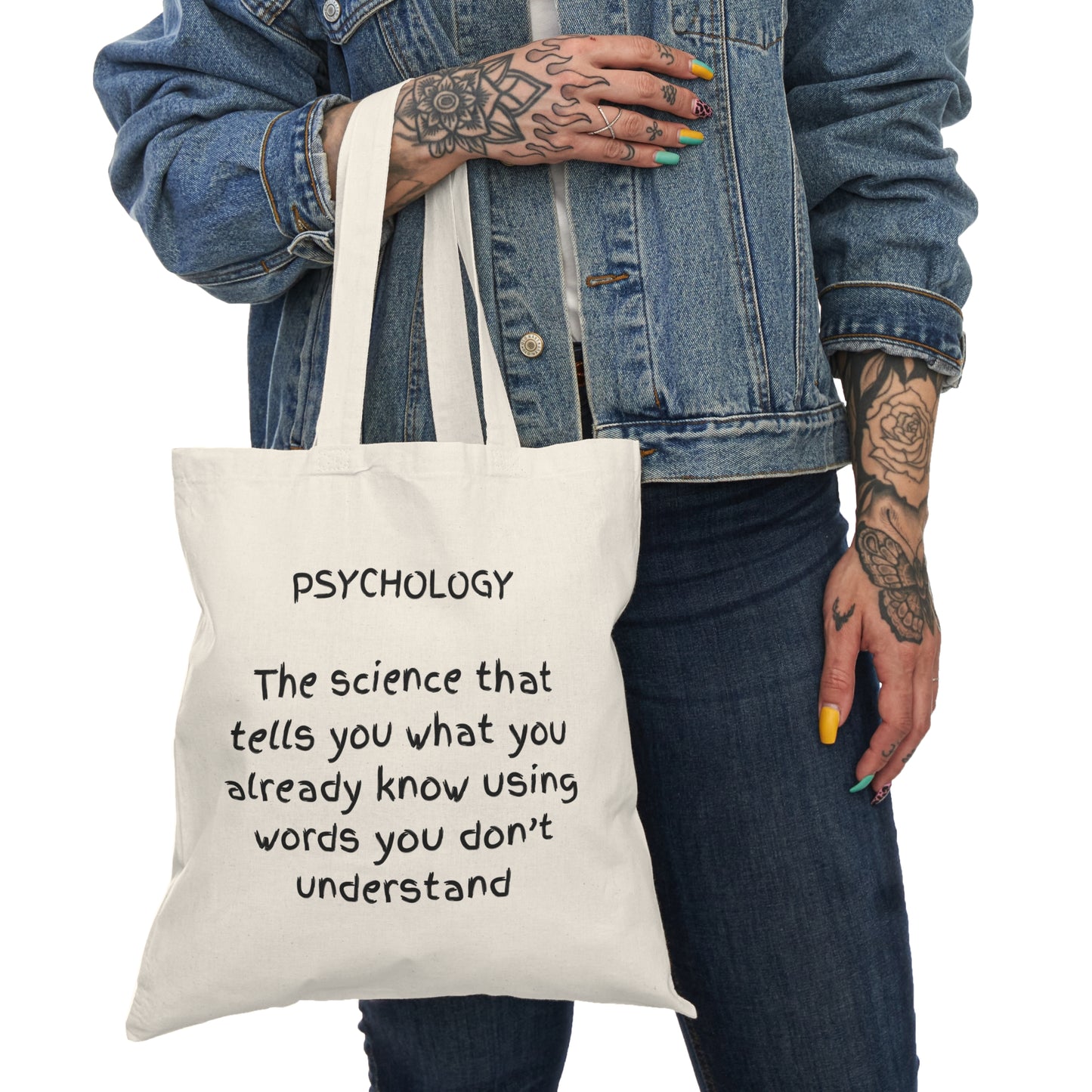 Psychology joke Natural Tote Bag