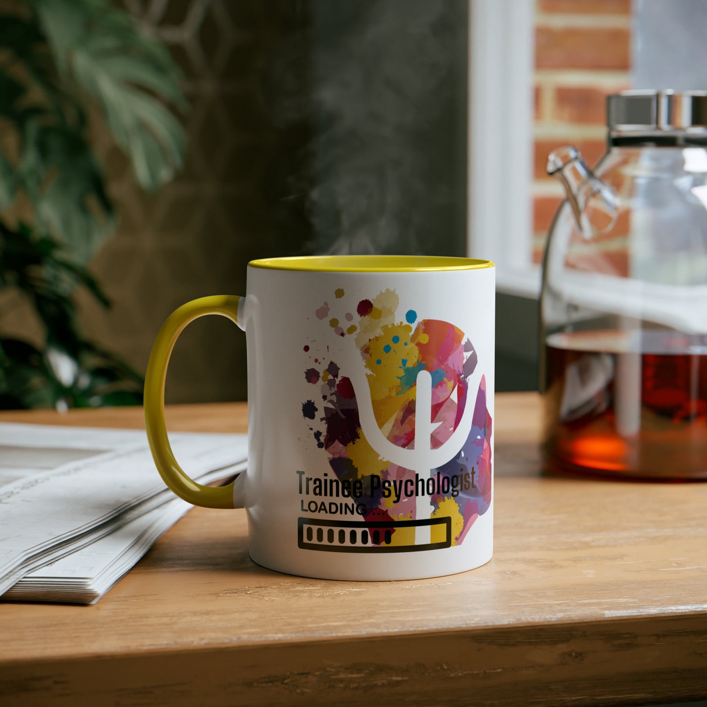 Trainee Psychologist loading Two-Tone Coffee Mug, 11oz