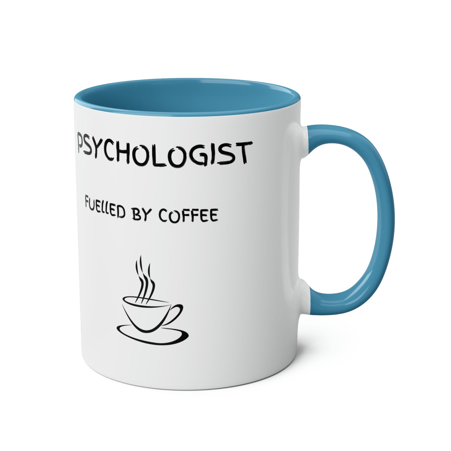 Psychologist Fuelled by Coffee Two-Tone Coffee Mug, 11oz