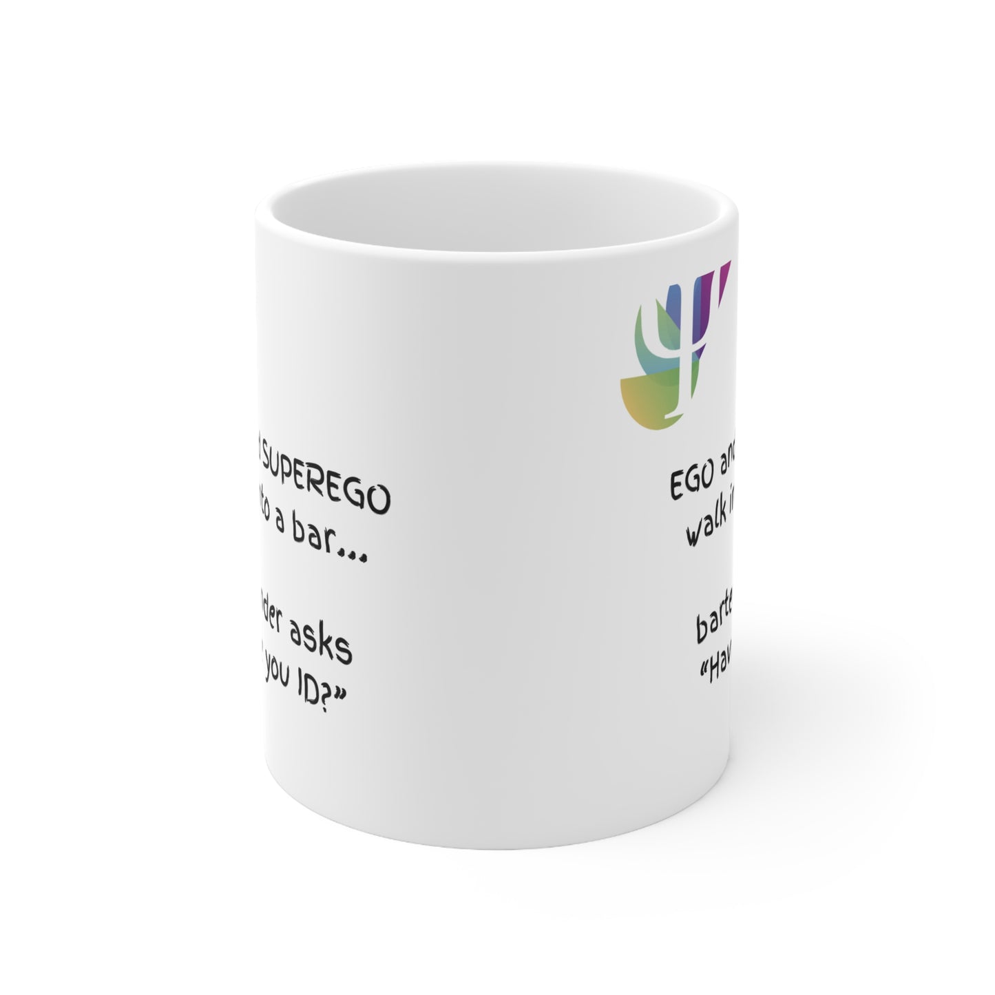 Ego, Superego and ID Ceramic Coffee Cup, 11oz